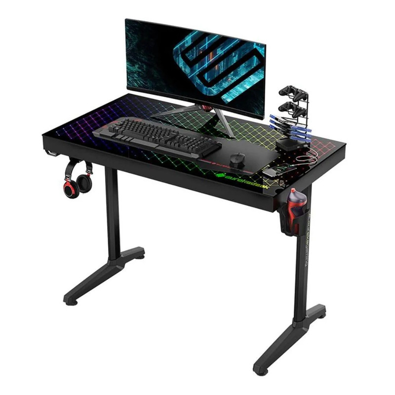 Eureka Ergonomic GTG-I43 RGB Glass Gaming Desk - طاولة